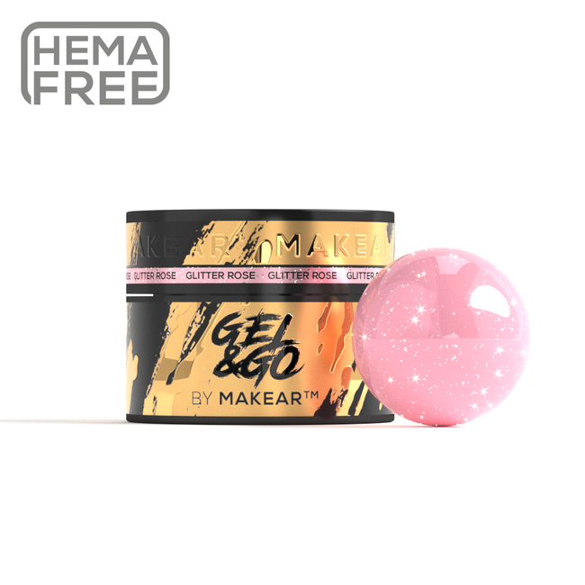 Makear GG23 Glitter Rose - Gel&Go 50ml
