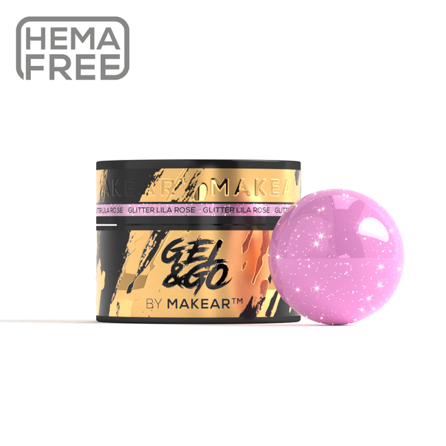 Makear GG24 Glitter Lila Rose - Gel&Go 50ml