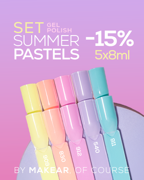 Set Summer Pastels, Uv Gel Polish 5x8ml